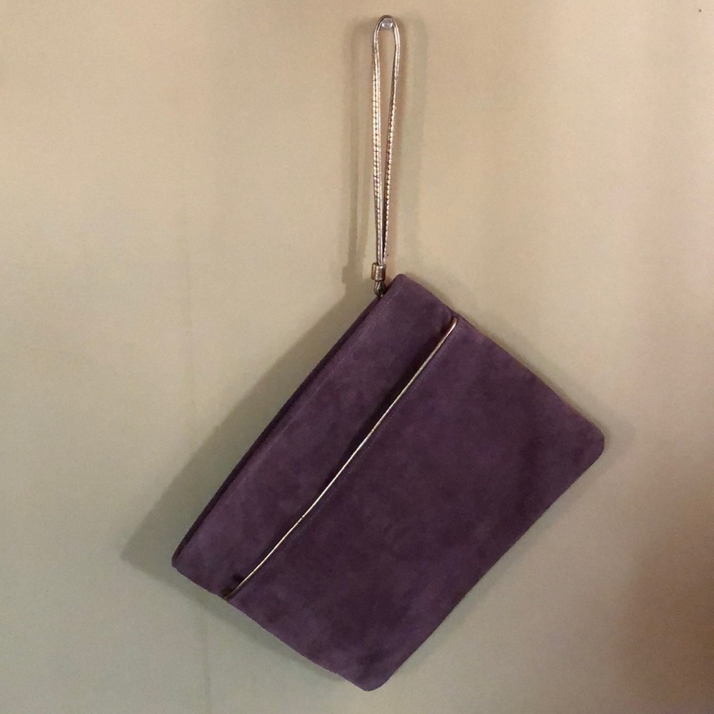 💜Shirl Miller Suede Clutch - Picture 3 of 6
